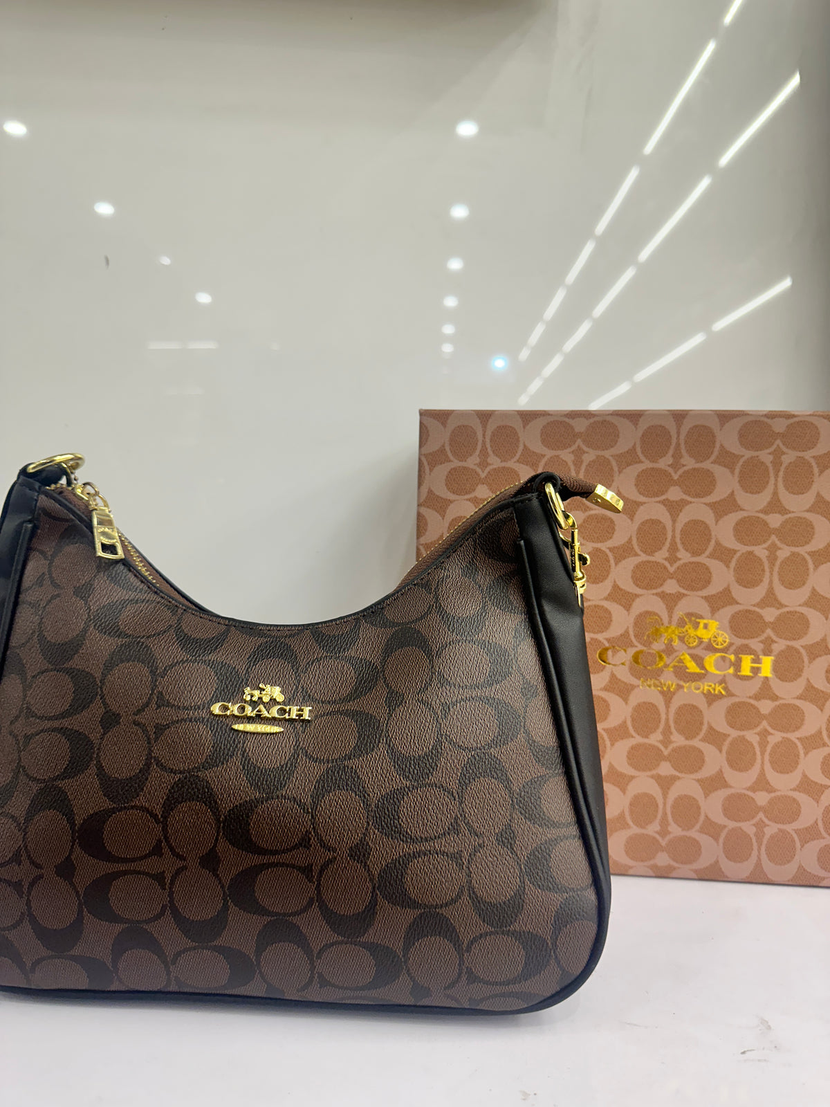 Co@ch Teri Hobo Signature - Dark Brown BOX PACKING