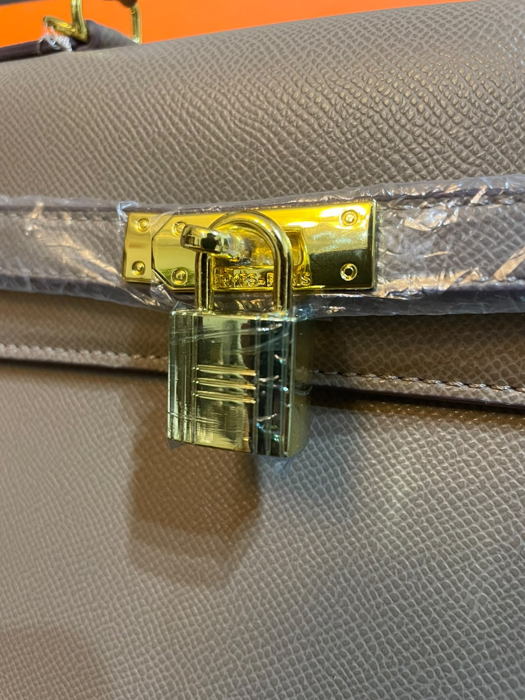 H£rmes Kelly Signature Bag -Greige BOX PACKING
