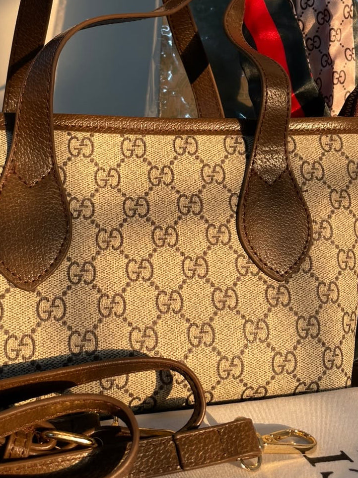 Gu€ci Mini Tote Bag - Brown Beige BOX PACKING