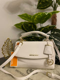Mich@el kors Crossbody Leather Bag - White
