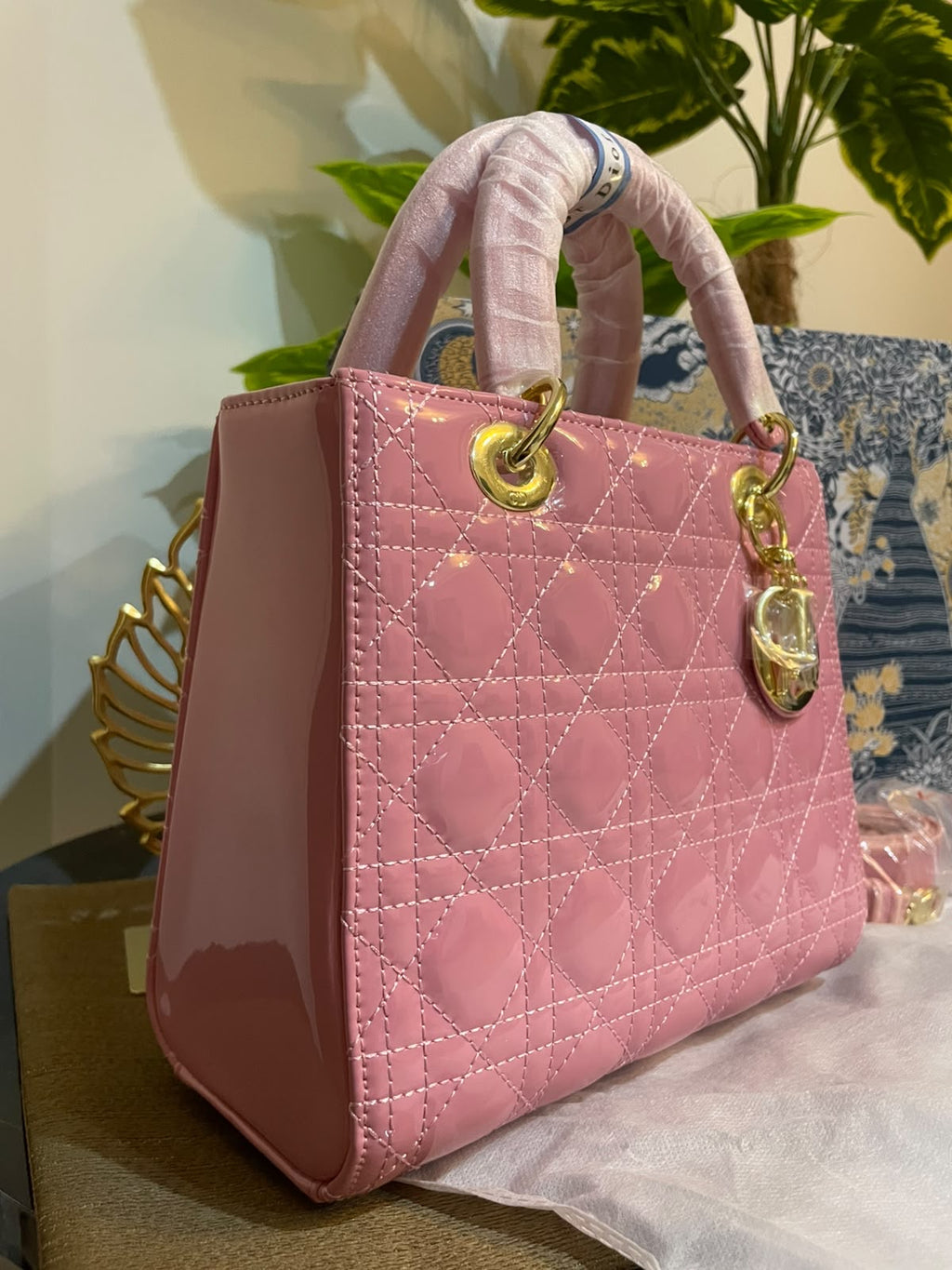 L@dy Dior Patent Leather - Pink