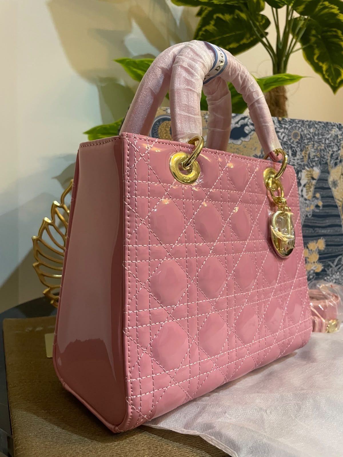 L@dy Dior Patent Leather - Pink