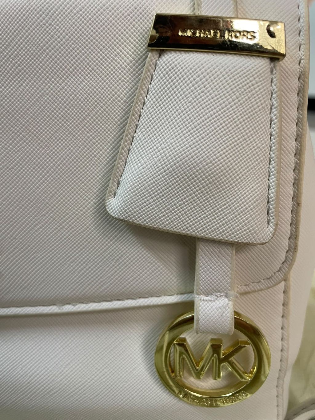 Mich@el kors Crossbody Leather Bag - White