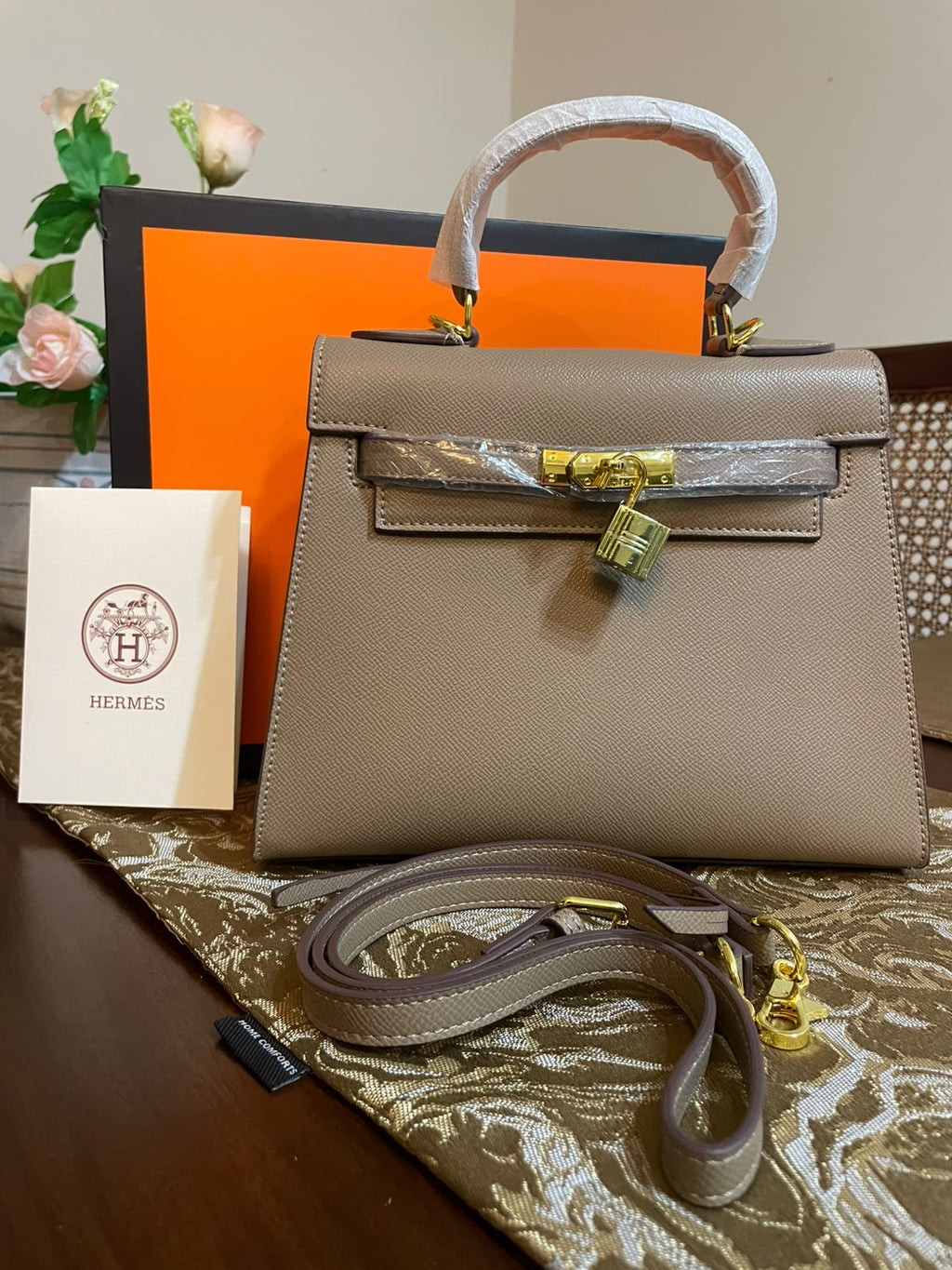 H£rmes Kelly Signature Bag -Greige BOX PACKING