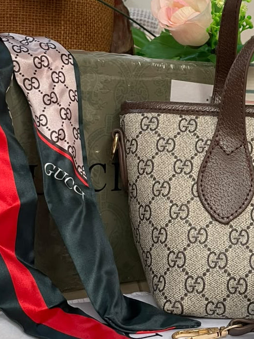 Gu€ci Mini Tote Bag - Brown Beige BOX PACKING