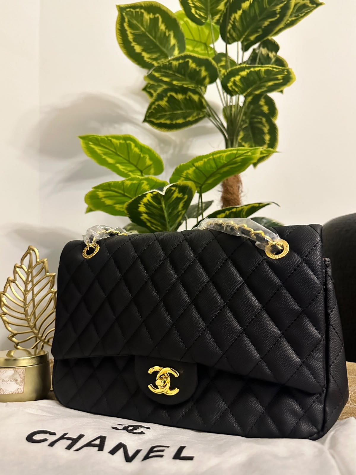 Ch@nel quilted classic Flap bag - Black