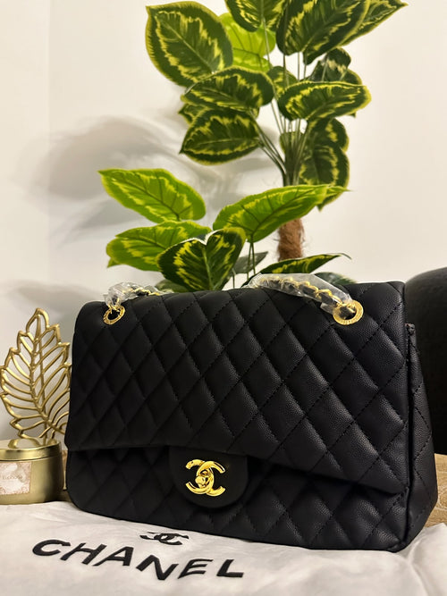 Ch@nel quilted classic Flap bag - Black