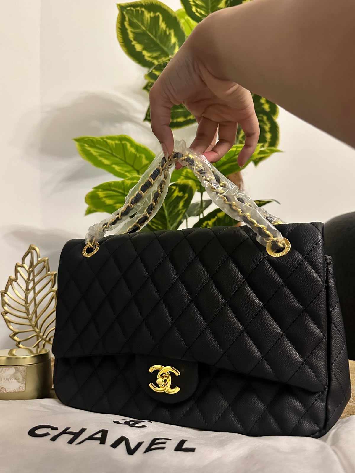 Ch@nel quilted classic Flap bag - Black