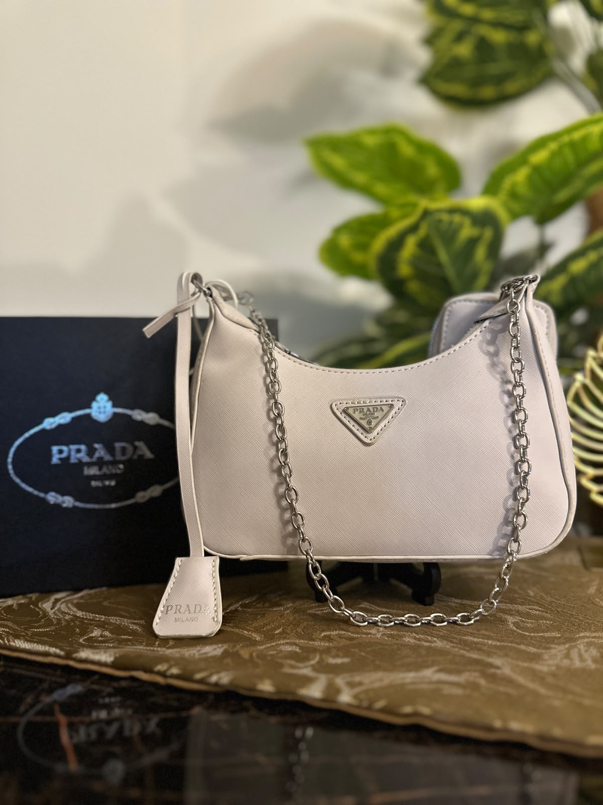 Pr@da Saffiano bag - White BOX PACKING