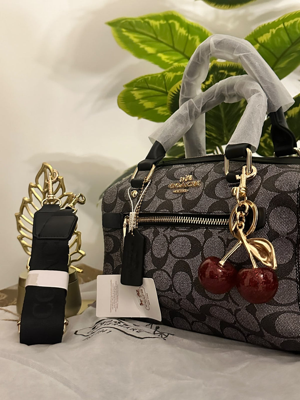 Co@ch Rowan Satchel bag - Black gray