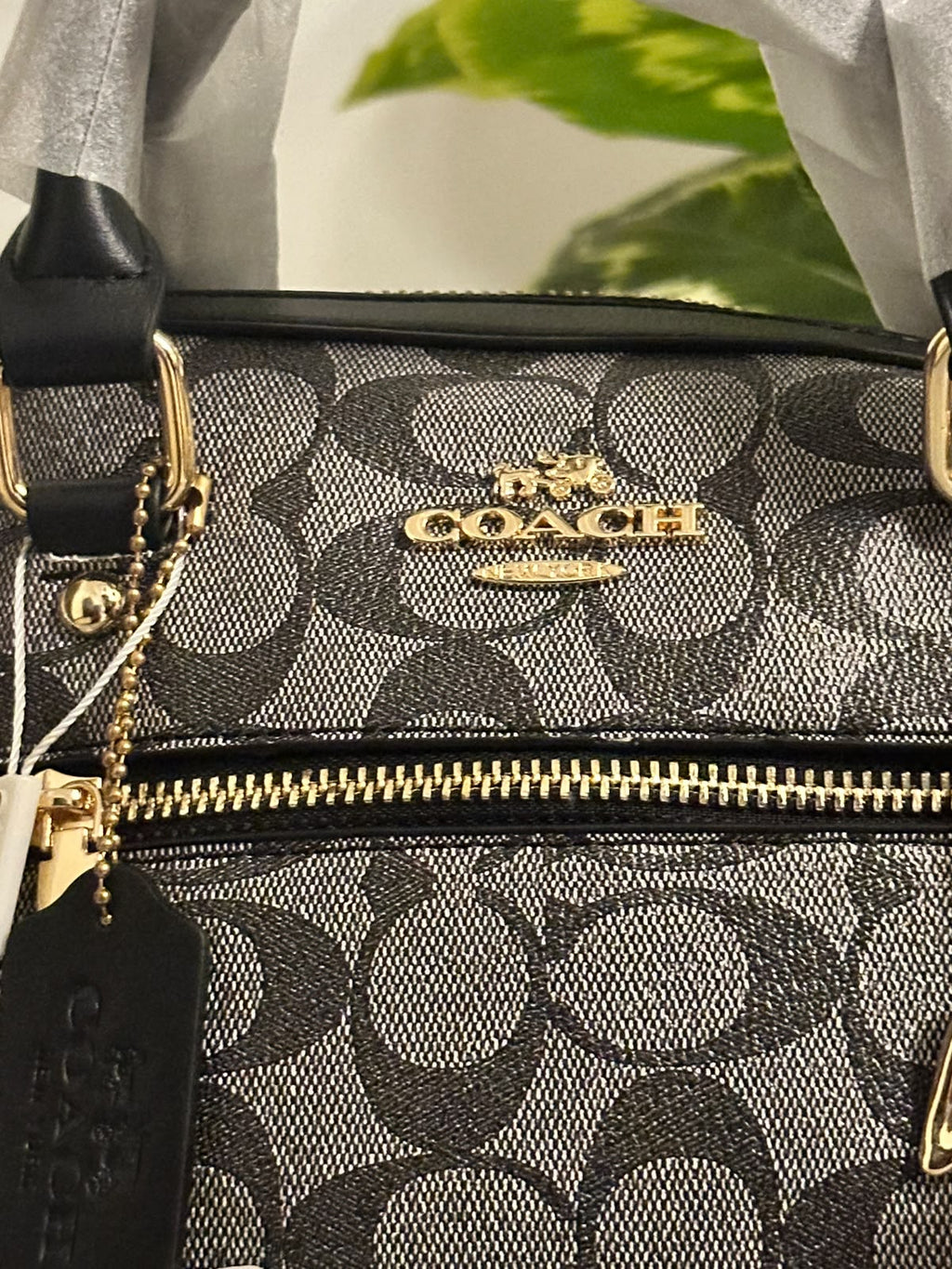 Co@ch Rowan Satchel bag - Black gray